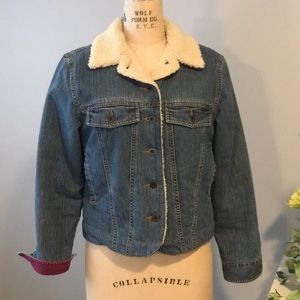 LL Bean lined denim jacket
